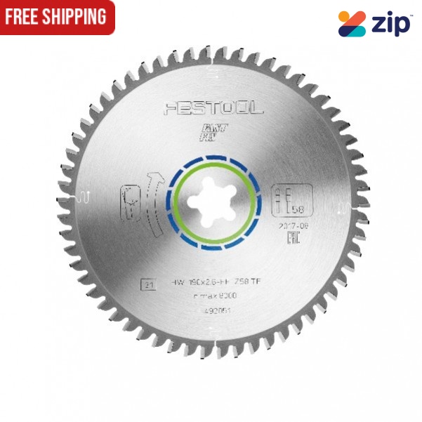 Festool HW 190X2.6 FF TF58 - Fastfix 58 tooth Special Saw Blade for CS50 492051